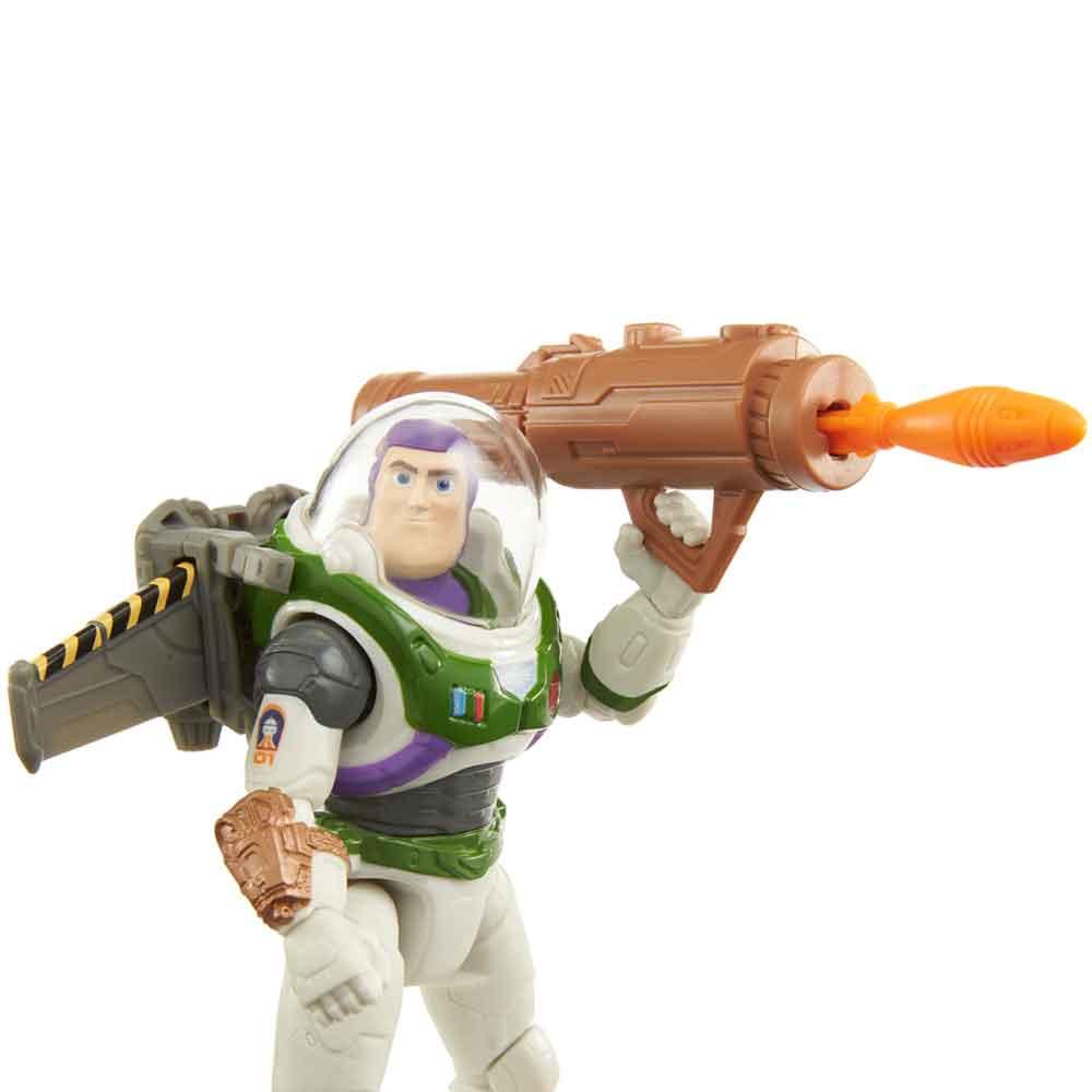 View 3 Disney Pixar Lightyear Mission Equipped Buzz Figure with Missile Launcher HHJ86