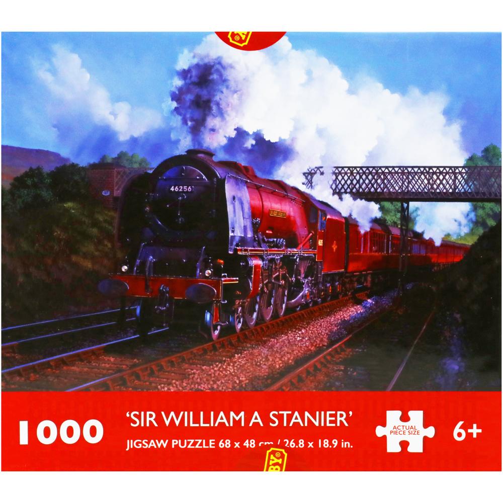 View 3 Hornby Sir William Stanier Train Railway Jigsaw Puzzle 1000 Piece from Kidicraft HB0001