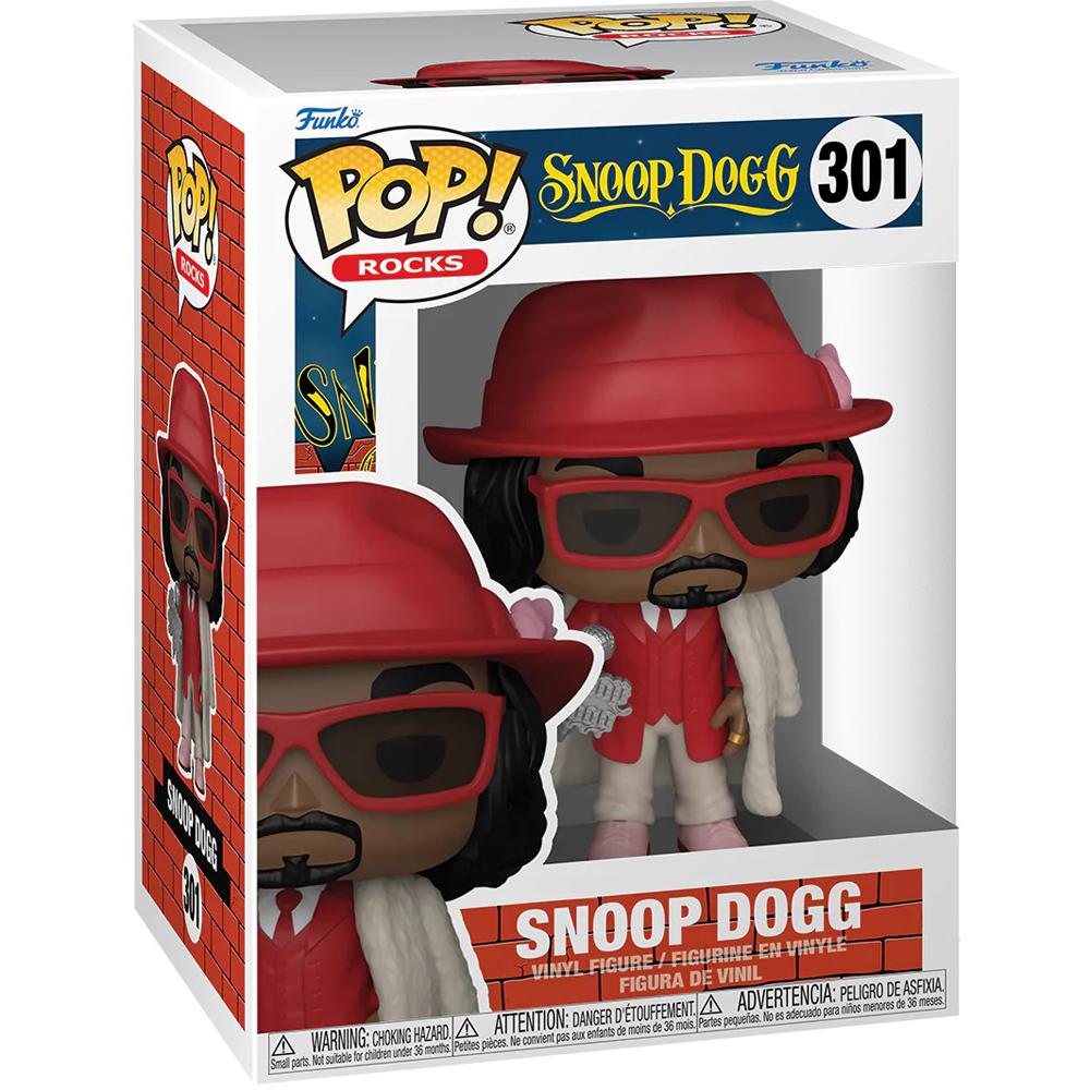 View 3 Funko POP! Rocks Snoop Dogg in Red Hat and Fur Coat Vinyl Figure No 301 69359