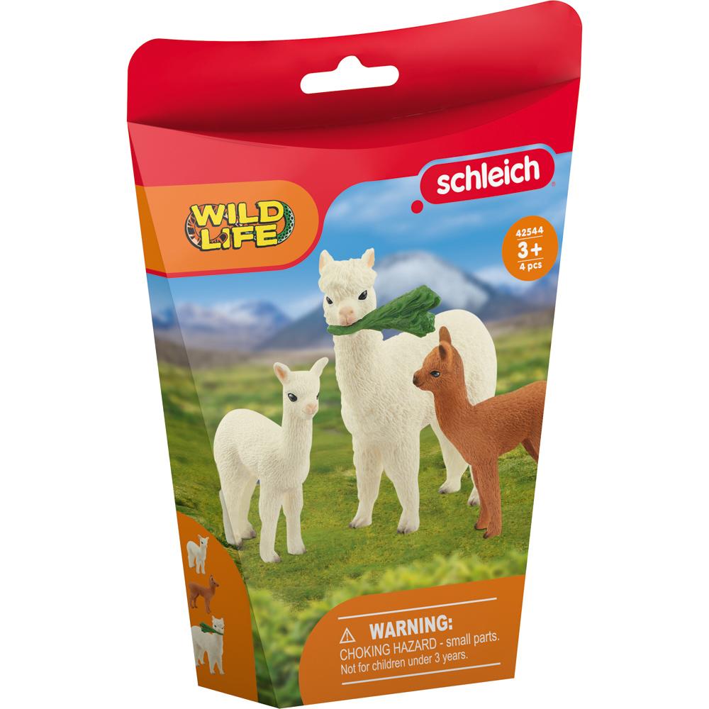 Schleich Wild Life Alpaca Adult and Young Animal Figure Set for Ages 3+ SC42544