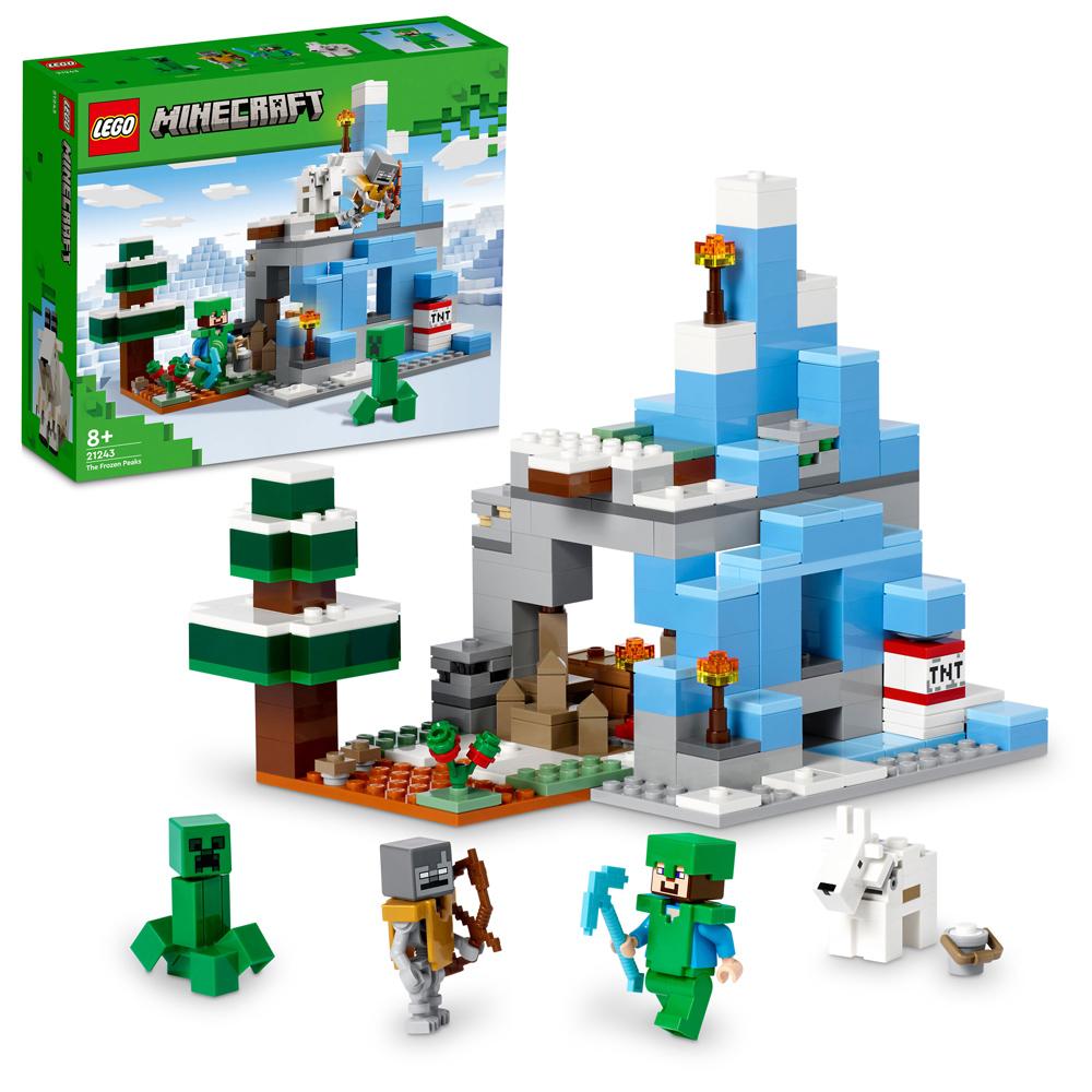 View 3 LEGO Minecraft The Frozen Peaks Building Set Toy 304 Piece for Ages 8+ 21243