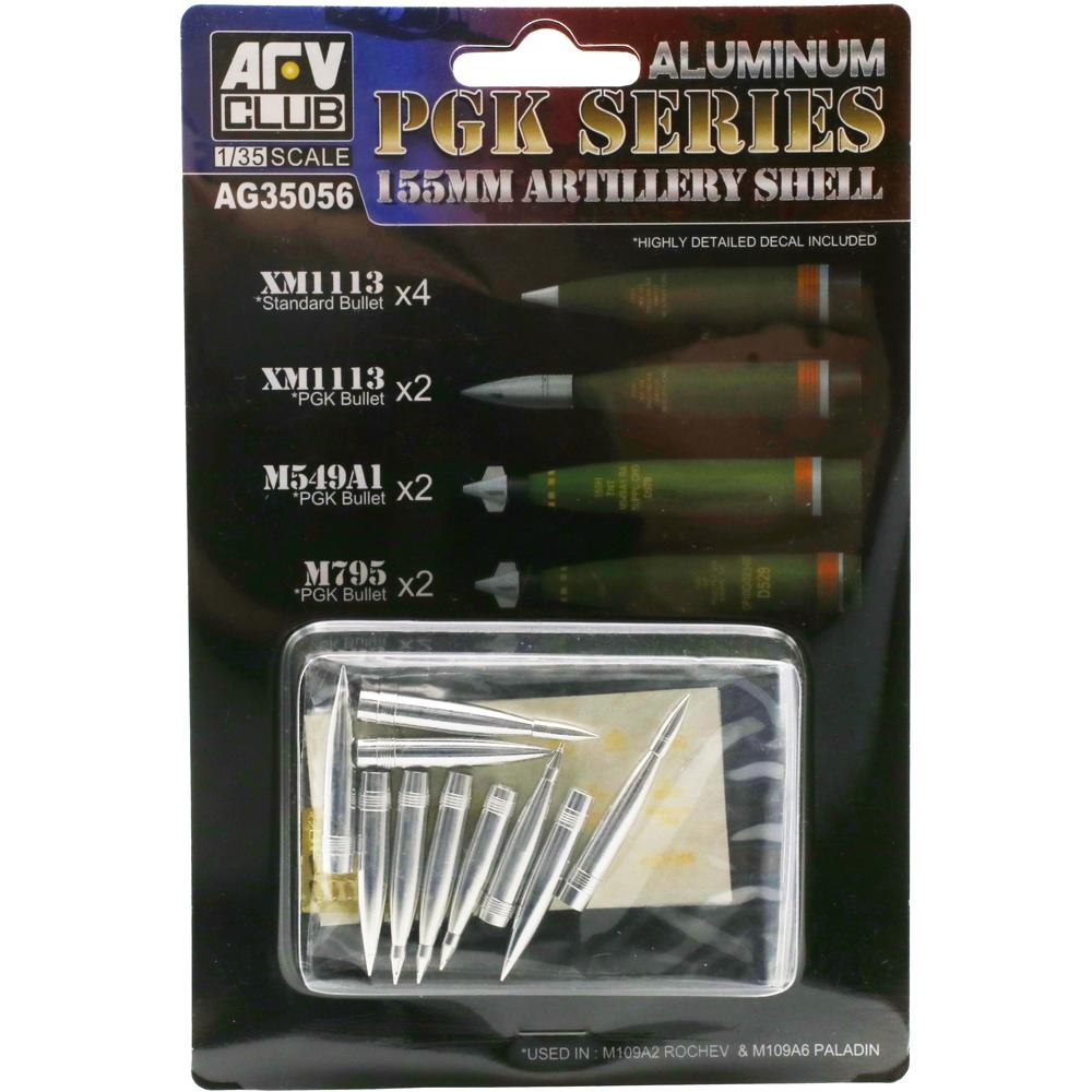 AFV Club Artillery Shells PGK Series 155mm for 1:35 Scale Model Kits Set of 10 AG35056
