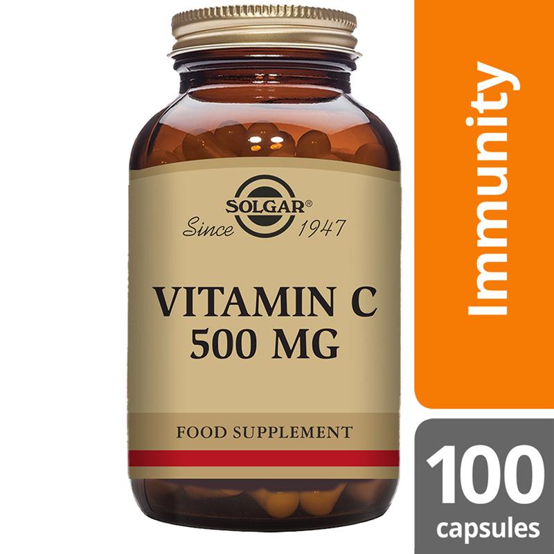Solgar Vitamin C 500mg 100 Vegetable CAPSULES E3260