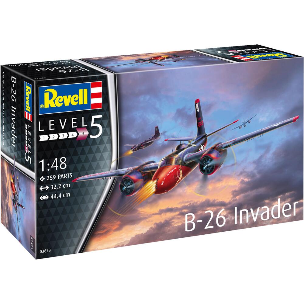 Revell B-26 Invader USAF WWII Military Aircraft Model Kit 32cm Long Scale 1:48 03823