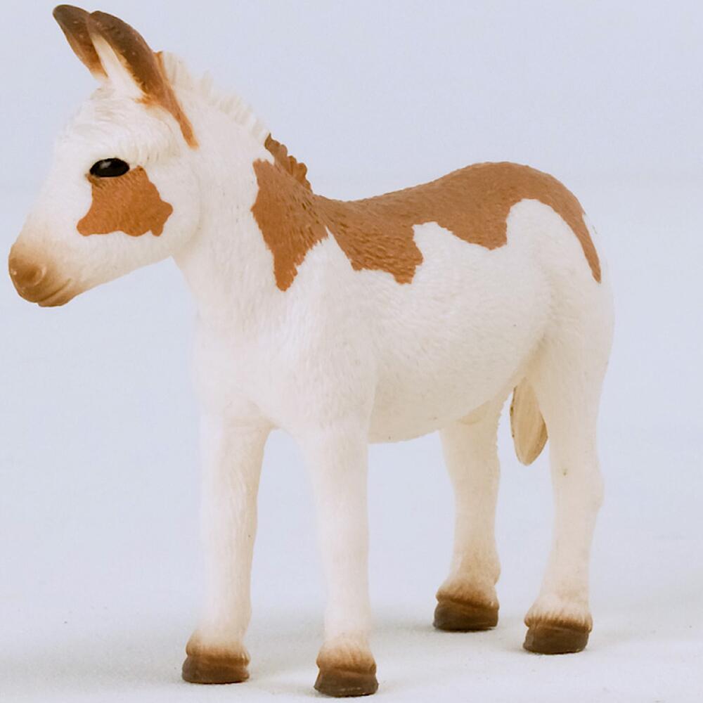 Schleich Farm World American Spotted Donkey Animal Figure Toy for Ages 3+