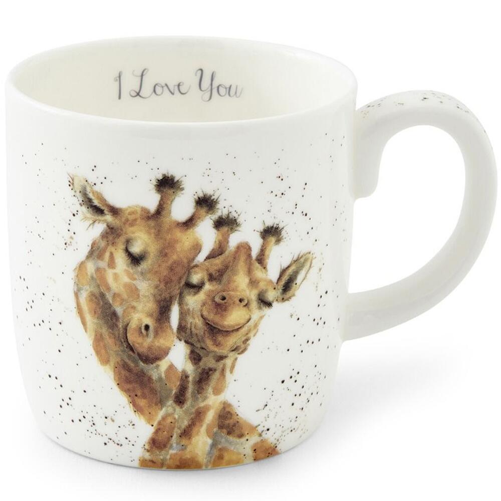 Royal Worcester Wrendale Designs I Love You Giraffe Fine Bone China Mug 400ml MMSI4020-XD