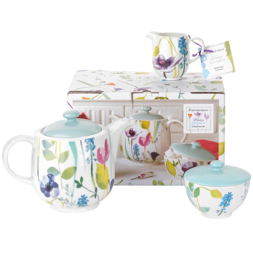 Portmeirion Water Garden TEA SET with Teapot, Sugar Bowl and Milk Jug WG78564-XP