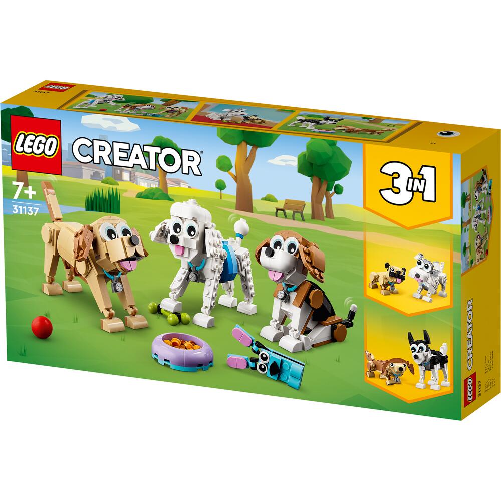 LEGO Creator Adorable Dogs 3-in-1 Building Set Toy 475 Pieces for Ages 7+ 31137