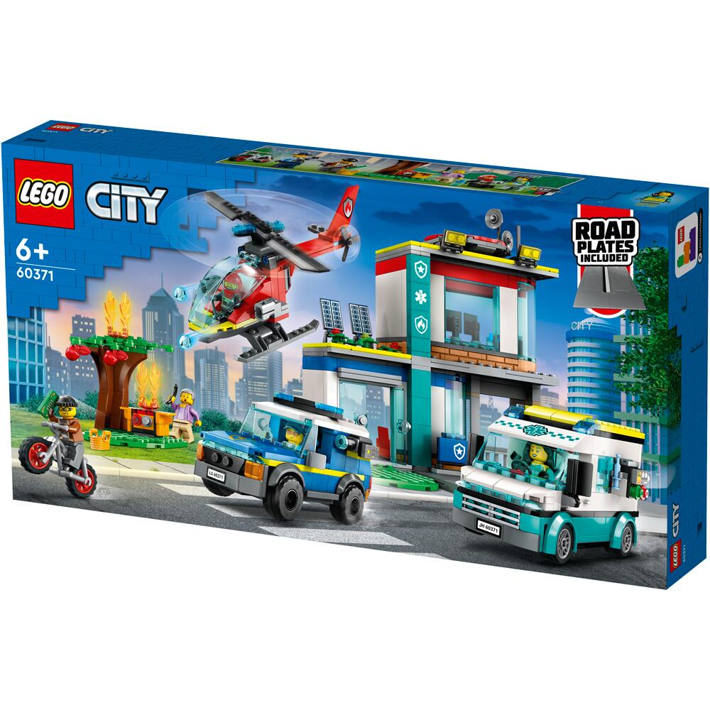 LEGO City Emergency Vehicles HQ Building Set Toy 706 Pieces for Ages 6+ 60371