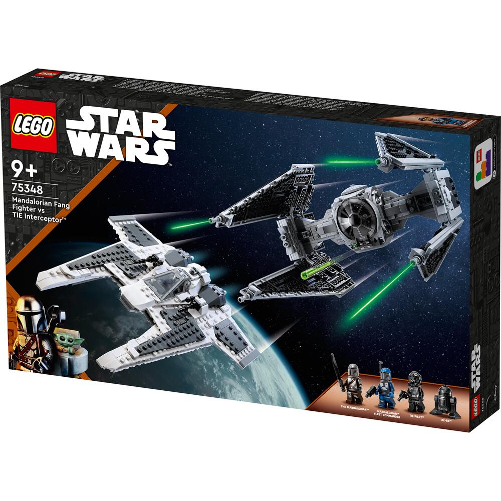 LEGO Star Wars Mandalorian Fang Fighter vs TIE Interceptor Building Set for Ages 9+ 75348