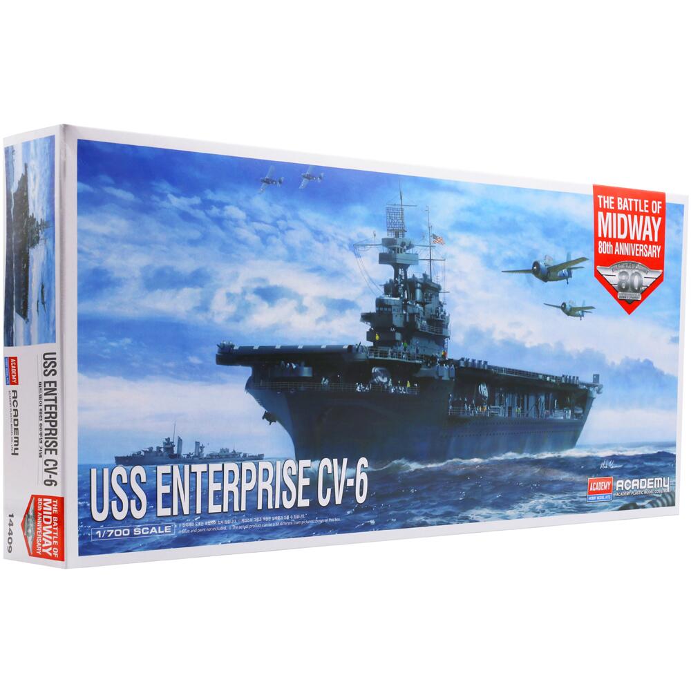 Academy USS Enterprise CV-6 Battle of Midway Anniversary Model Kit Scale 1:700 14409
