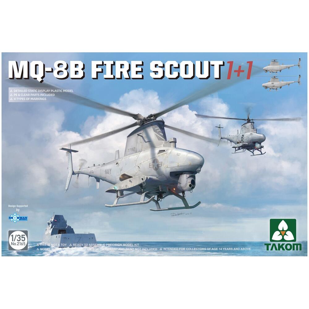 Takom MQ-8B Fire Scout RUAV Military Helicopters Model Kit Scale 1:35 02165