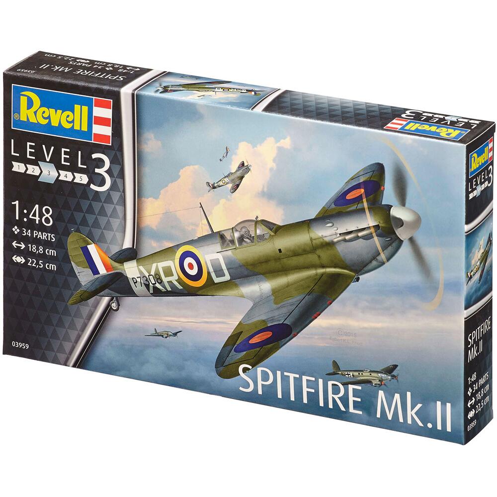 Revell Spitfire Mk.II Military Aircraft Plastic Model Kit Scale 1/48 03959