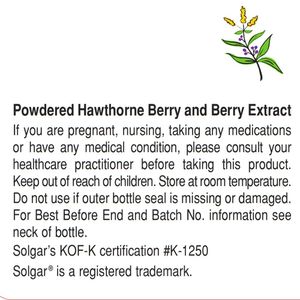 View 4 Solgar Hawthorne Berry 520mg 100 CAPSULES SOLE3937