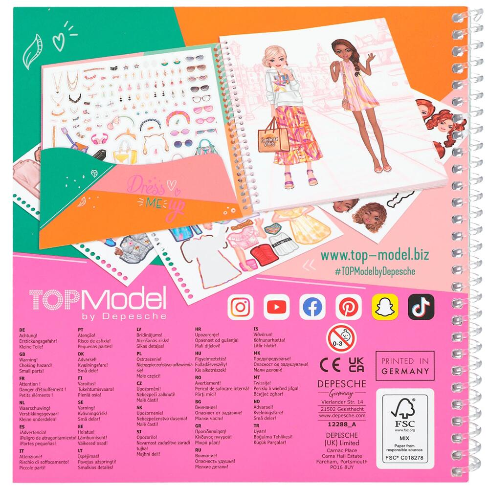 TopModel Dress Me Up Stickerbook Ballet : Toys & Games