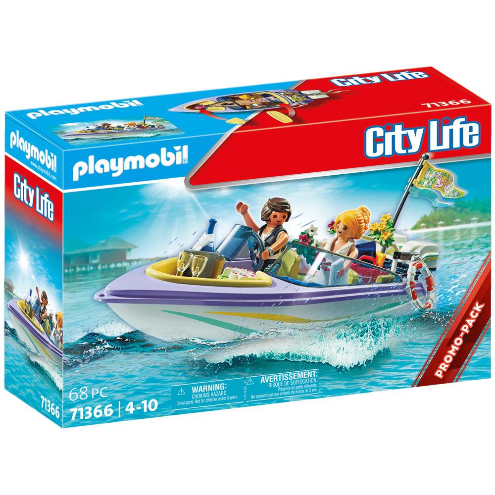 Playmobil City Life Honeymoon Speedboat Trip Playset Ages 4-10 PM71366