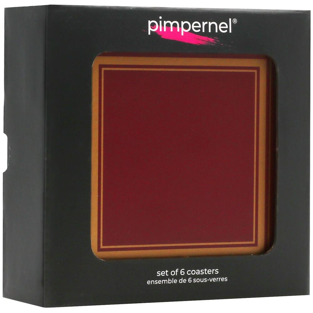 Pimpernel Burgundy Classic COASTERS Set of 6 X0010268043