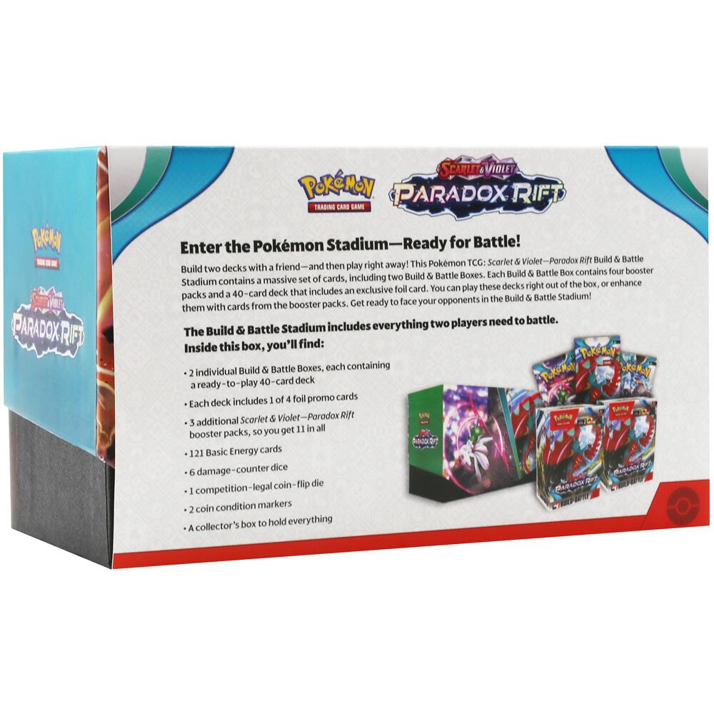 Pokemon TCG Scarlet & Violet Paradox Rift Build & Battle Stadium Box