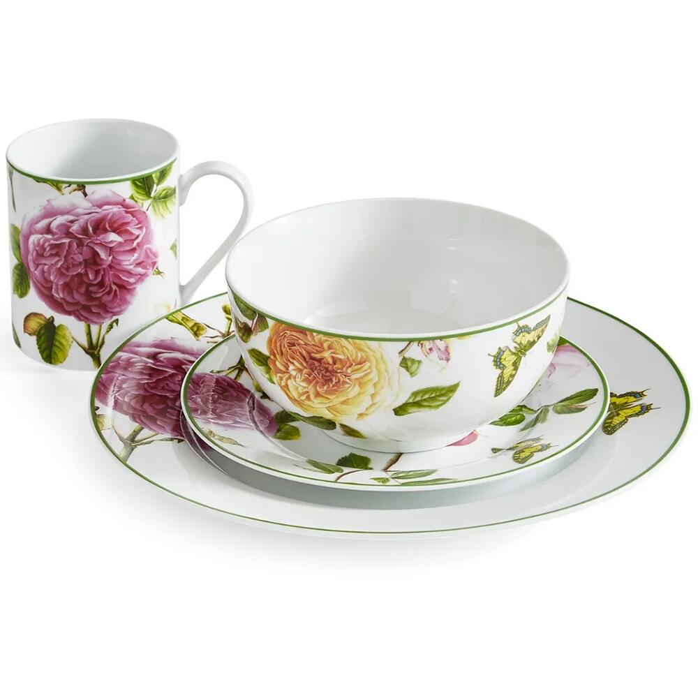 Service De Table 18 Pièces Portmeirion Botanic Roses – 6 Personnes – Neuf