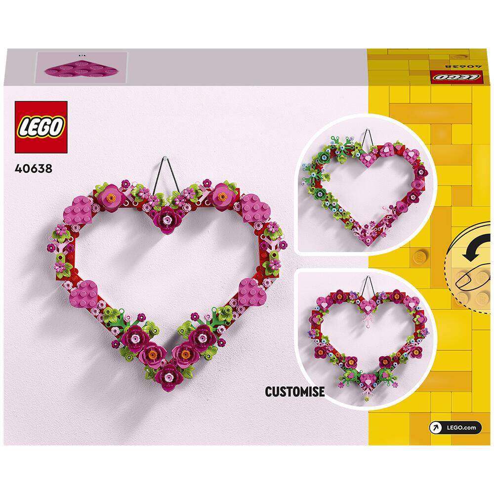 View 3 LEGO ICONS Heart Ornament 40638