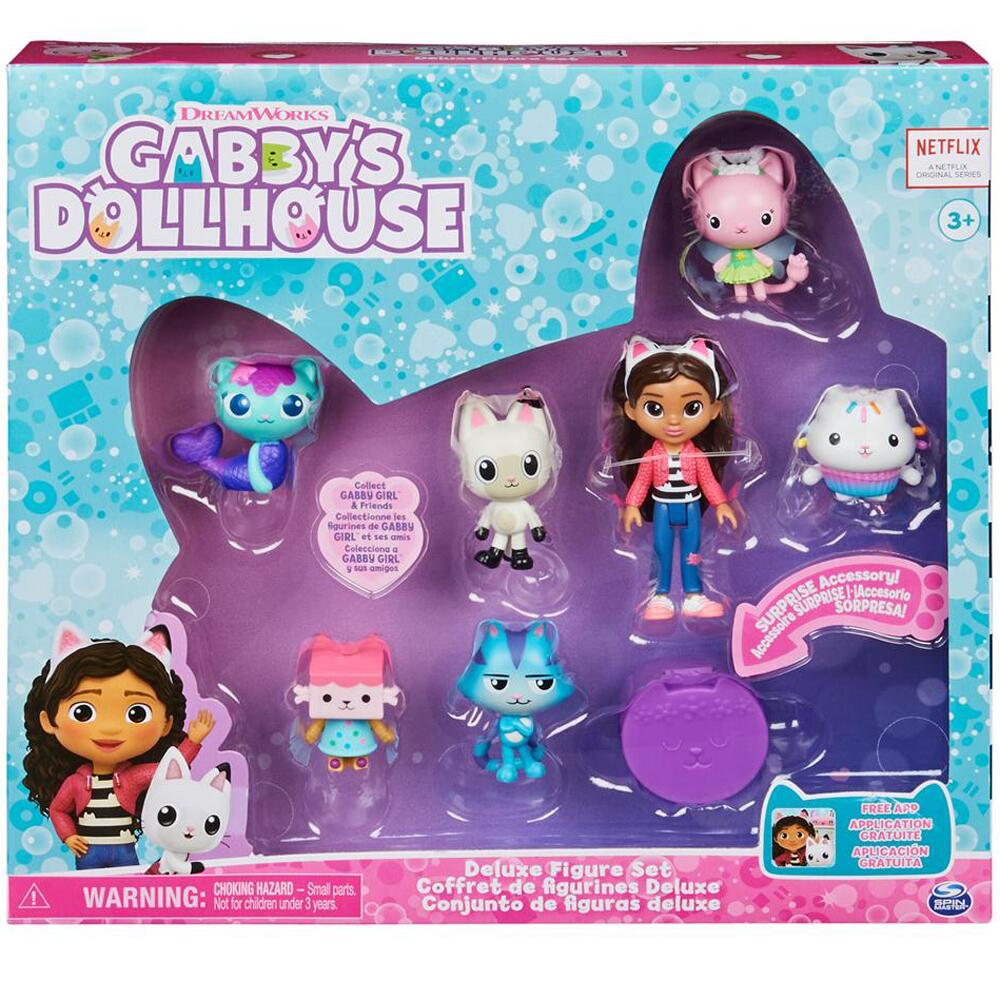 Gabby's Dollhouse Deluxe Figure Set with 7 Characters and Surprise Accessory 6060440