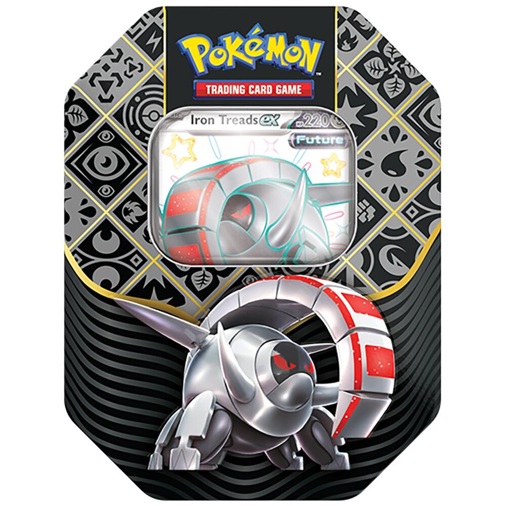 Pokémon TCG Paldean Fates Tin with 4 Booster Packs SHINY IRON TREADS POK285620-IRONTREADS