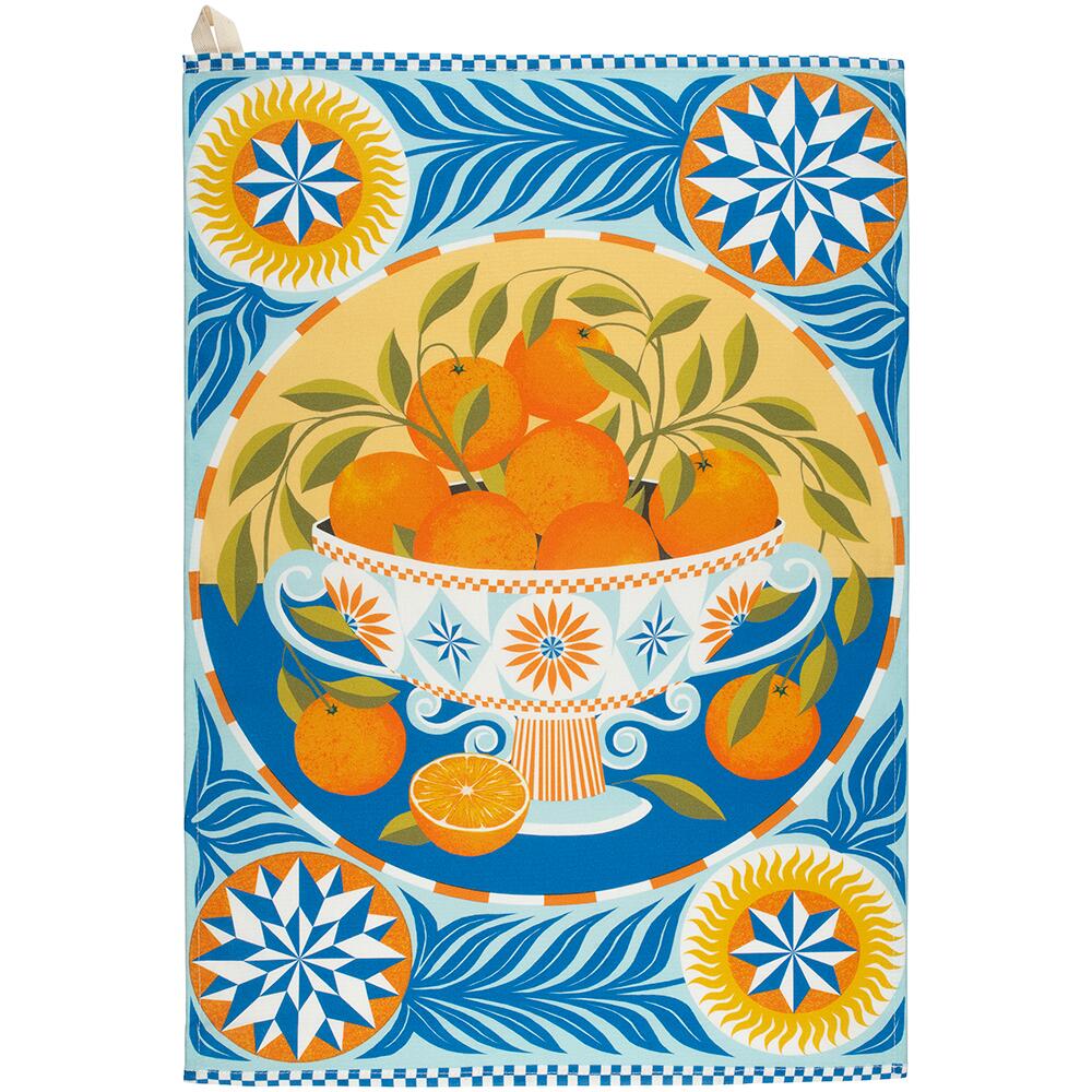 Printer Johnson Orange Bowl Cotton Tea Towel PJ8504