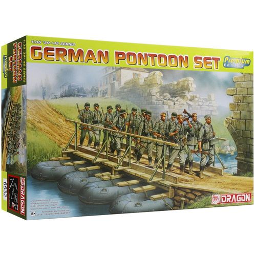 Dragon German Pontoon Bridge with Figures Military Model Kit Scale 1:35 6532
