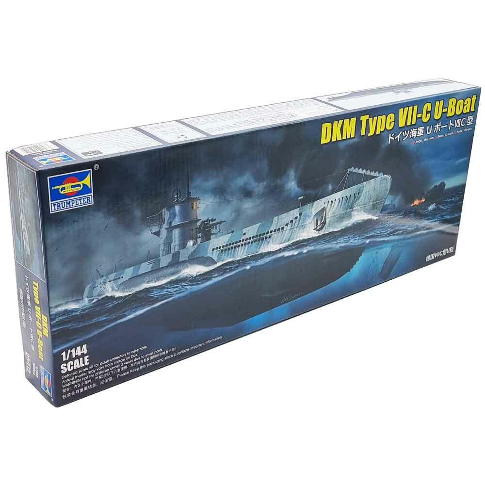 Trumpeter DKM Type VII-C German U-Boat Plastic Model Kit Scale 1/144