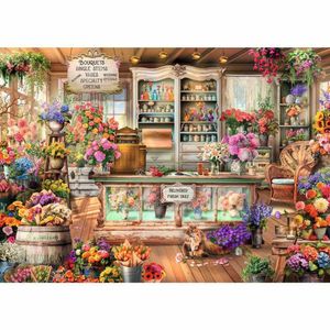 View 2 Ravensburger All Seasons Flower Shop 1000 Piece Puzzle 12001262