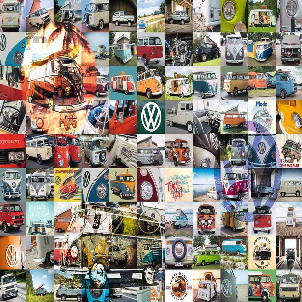 Ravensburger Puzzle: Mit dem VW Bulli über den Brenner - VW T2 Bus Bu