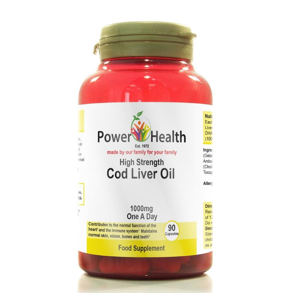 Power Health High Strength Cod Liver Oil 1000mg 90 CAPSULES PHSCOD2-90