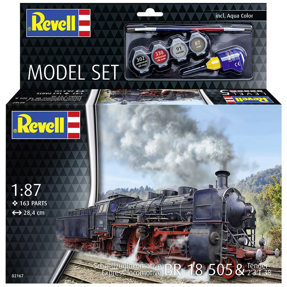Revell Express Locomotive BR 18 505 & Tender 2'3'T 38 Model SET Scale 1:87 62167