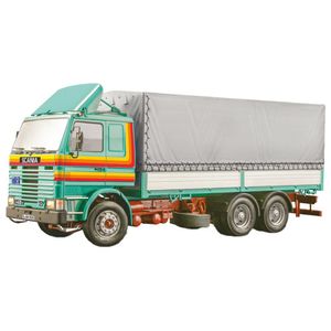 View 2 Italeri Scania 142H 6x2 Canvas Truck Model Kit Scale 1:24 90762