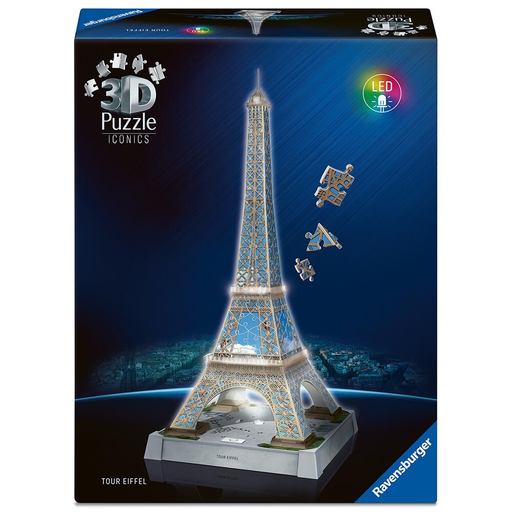 Ravensburger Iconics Eiffel Tower Light Up 216 Piece 3D Jigsaw Puzzle