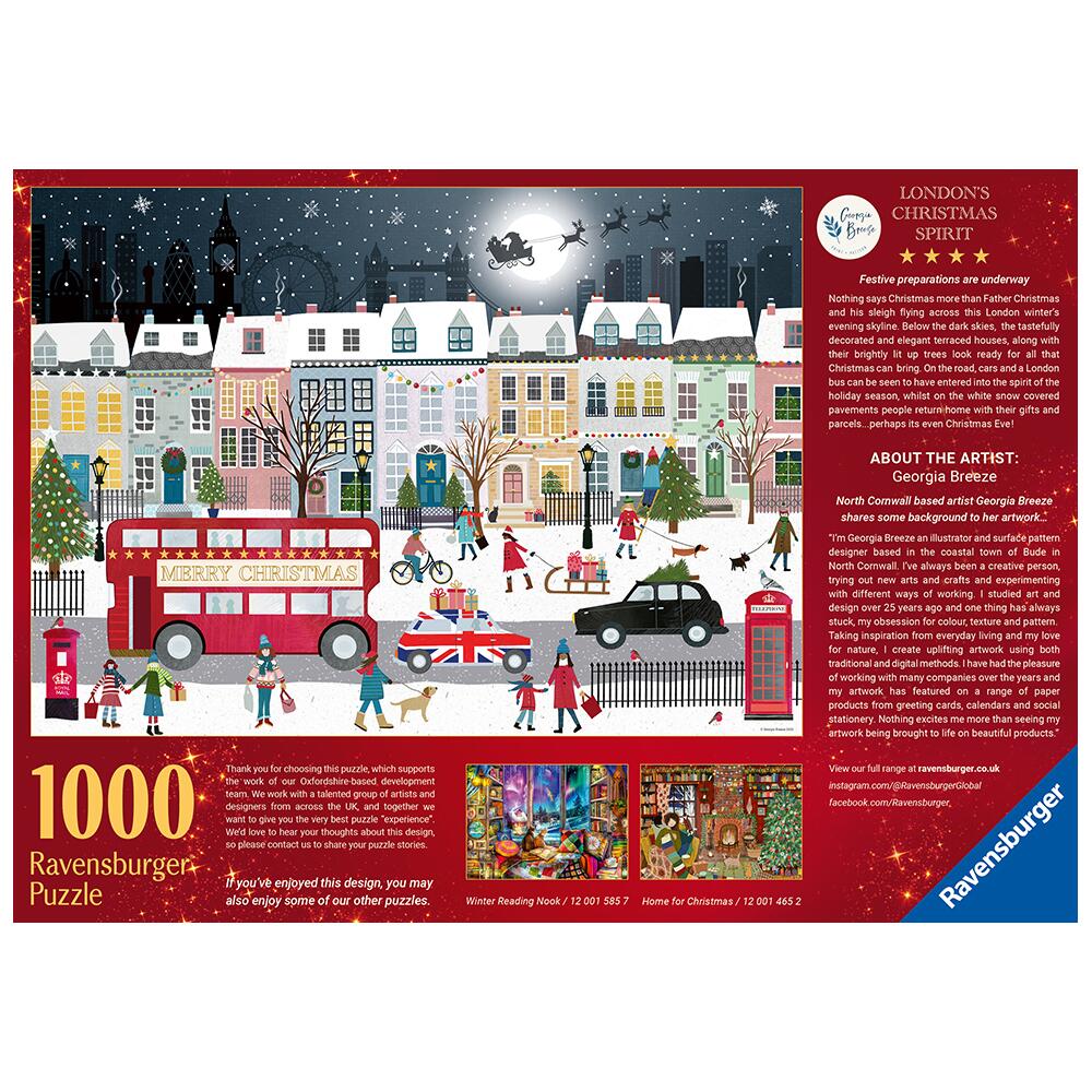 Ravensburger London’s Christmas Spirit 1000 Piece Jigsaw Puzzle