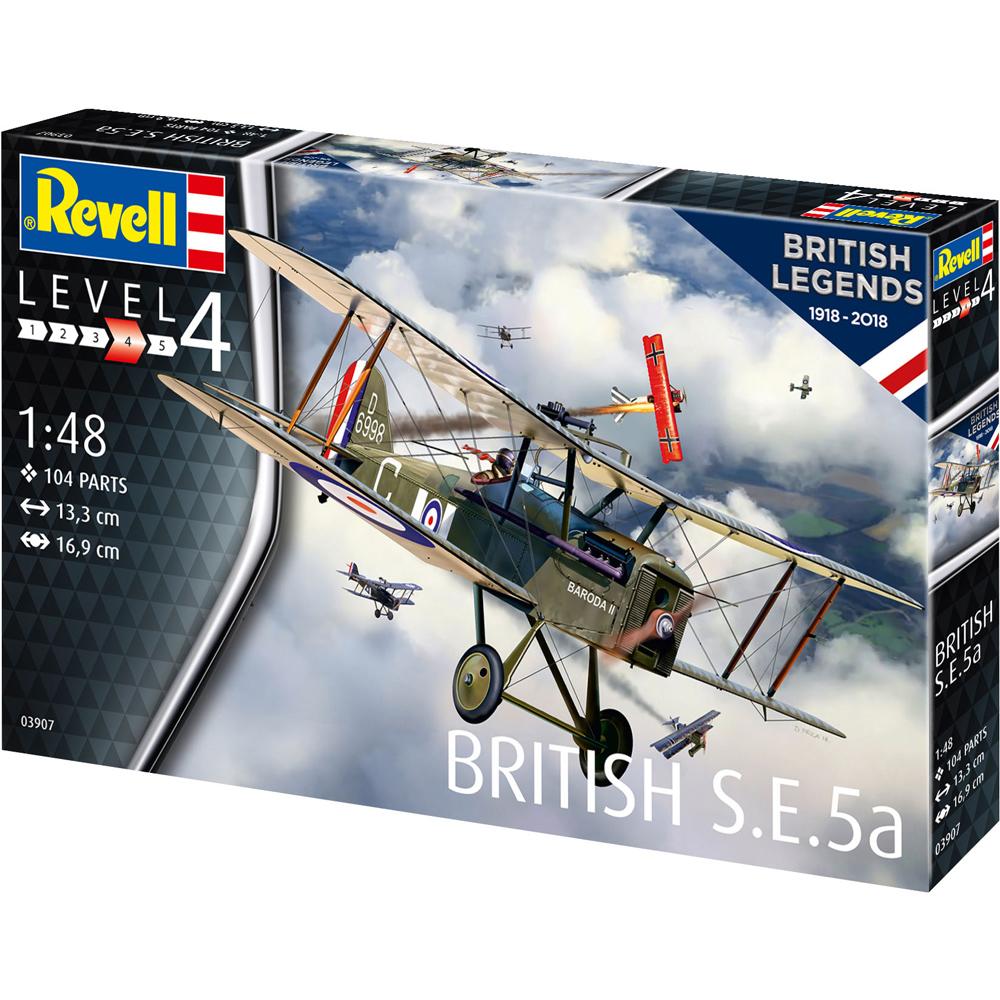 Revell British Legends British SE5a Plane MODEL SET Level 4 Scale 148