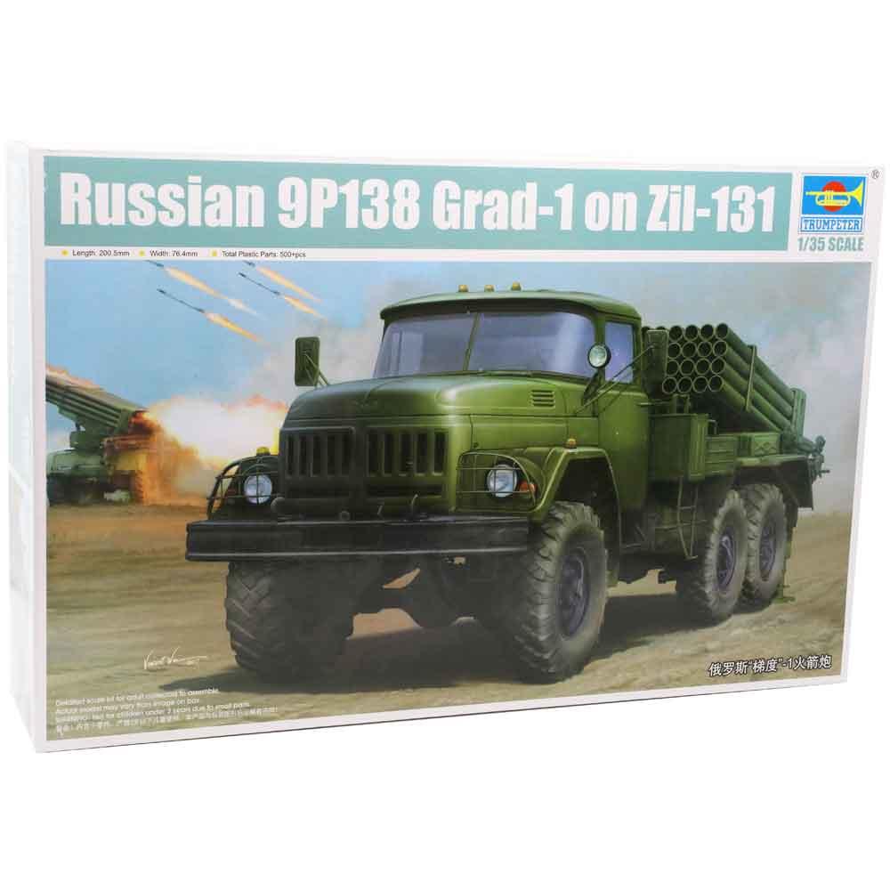 Trumpeter Russian 9P138 Grad-1 on Zil-131 Truck Model Kit (Scale 1:35)