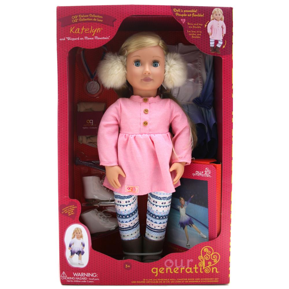 Our Generation 46cm Poseable Doll KATELYN and 34 Blizzard on Moose Mountain 34 Book