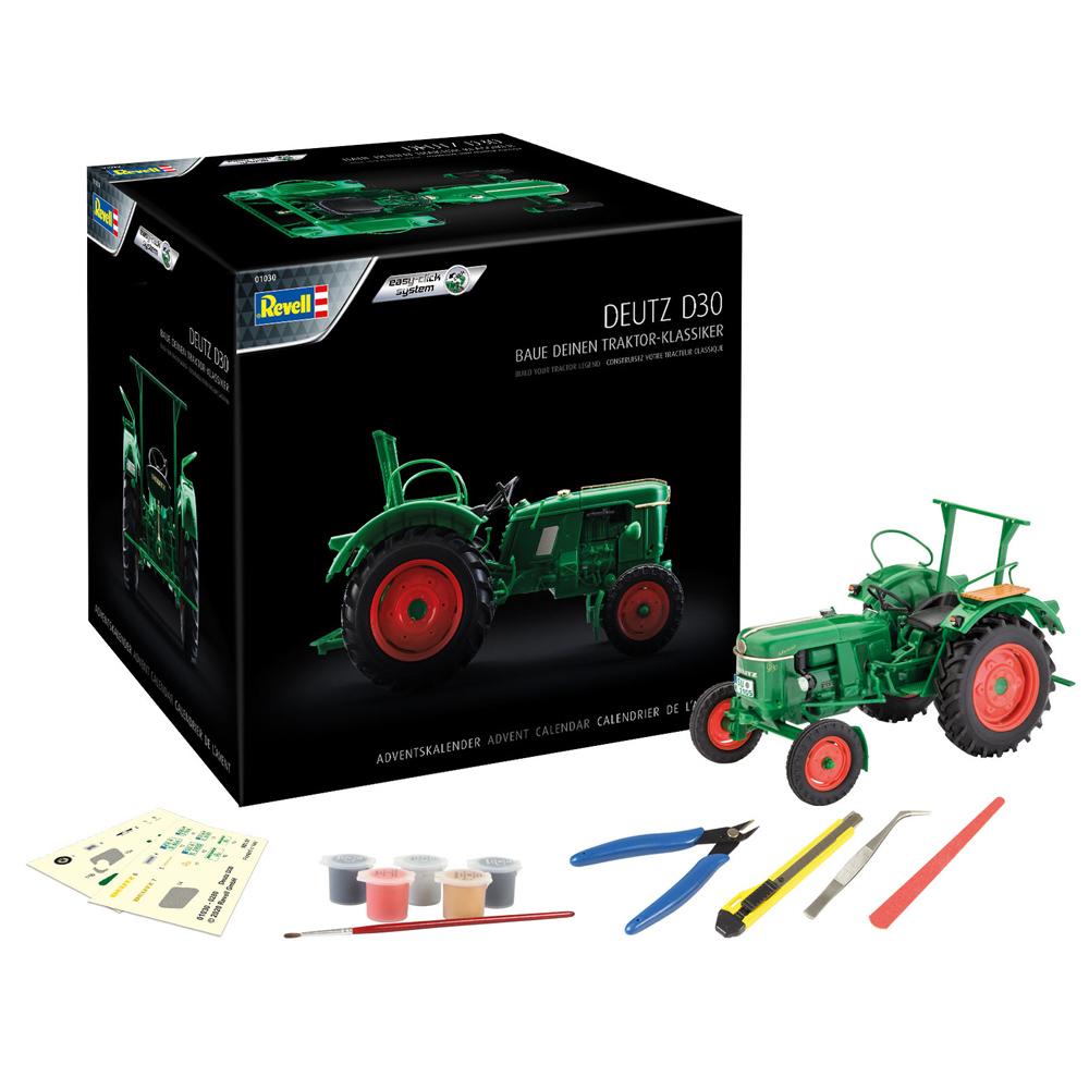 Revell Deutz D30 Tractor Advent Calendar Model Kit Easy-Click System Scale 1/24 01030