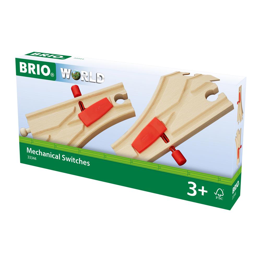 BRIO World Wooden Railway Mechanical Switches Ages 3+ BR33344
