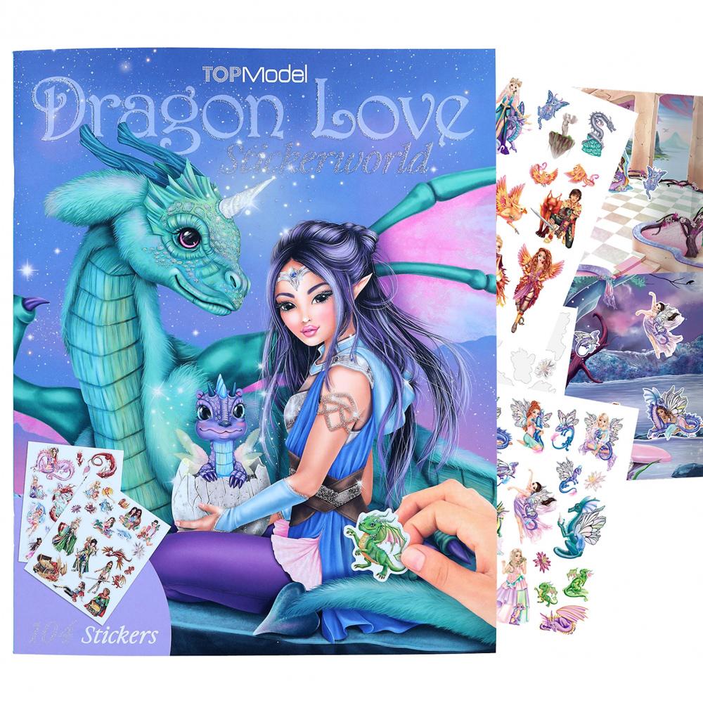 Depesche TOPModel Dragon Love Stickerworld Fantasy Sticker Book for Ages 6+ 11909_A