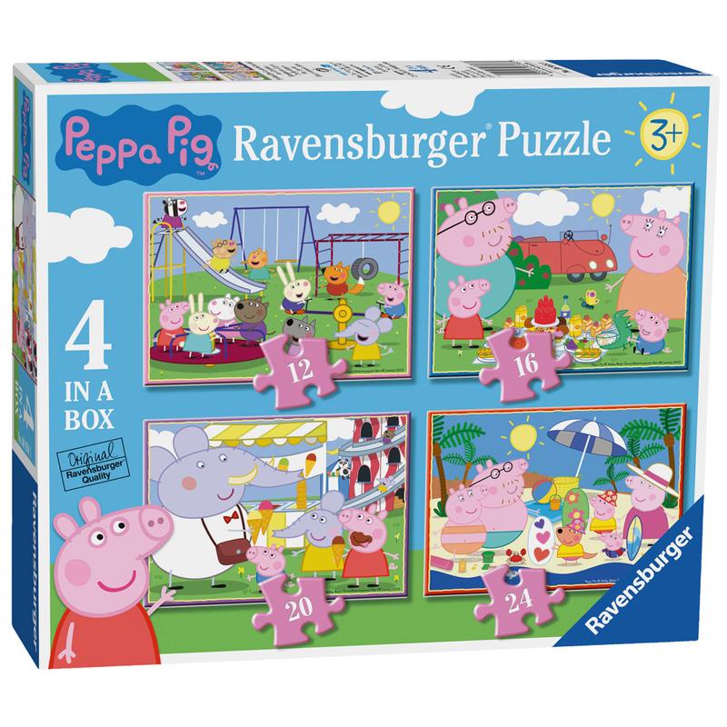 Ravensburger Peppa Pig 4 in a Box Jigsaw Puzzle (12, 16, 20, 24) 06958