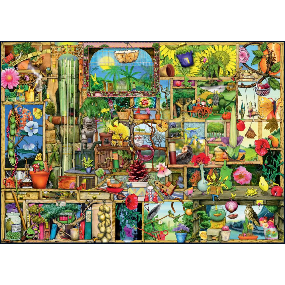 View 2 Ravensburger The Curious Cupboard No.3 The Gardener's Cupboard 1000 Piece Jigsaw Puzzle 19498