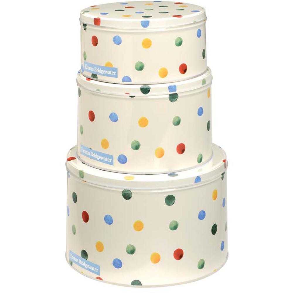 Emma Bridgewater Polka Dot Set of Three Round Cake Tins PD3146N