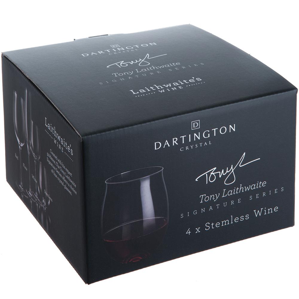 View 2 Dartington Crystal Tony Laithwaite STEMLESS Wine TUMBLER Glasses Set of 4 TU3182/5/4PK