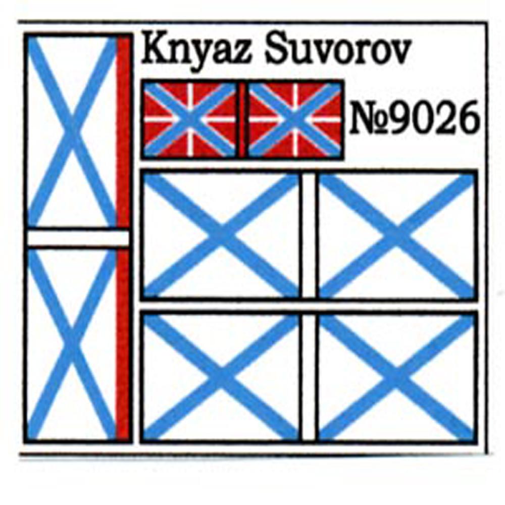 View 2 Zvezda Knyaz Suvorov Russian Battleship Plastic Model Kit Scale 1:350 9026