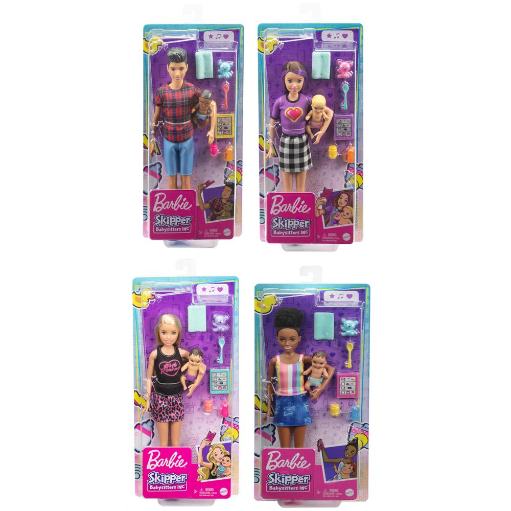 Barbie Skipper Babysitters Inc Doll & Playset BRUNETTE WITH PURPLE STREAKS DOLL GRP11