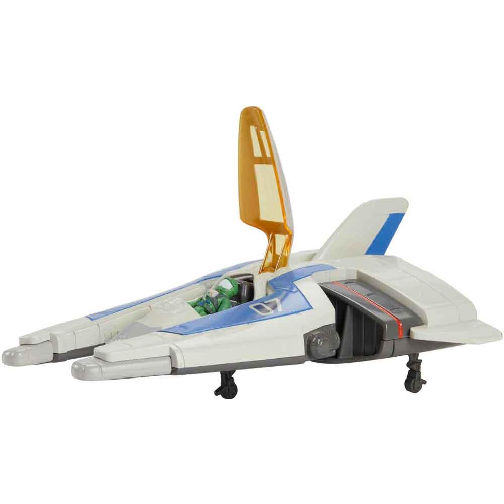View 3 Disney Pixar Lightyear Hyperspeed Series XL 07 Space Ship Toy with Figure HHJ99