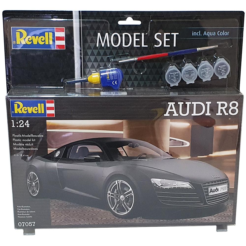 Revell Audi R8 MODEL SET with Paints & Brush Scale 1:24 67057